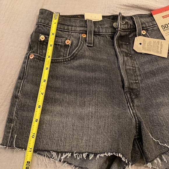 Levi’s 501 original black gray shorts. Size 25 . New. - Picture 4 of 8
